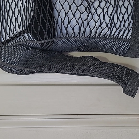 Gray -fish net, nylon/spandex long sleeve top. Quality Fabic, no size or tags - Picture 3 of 5